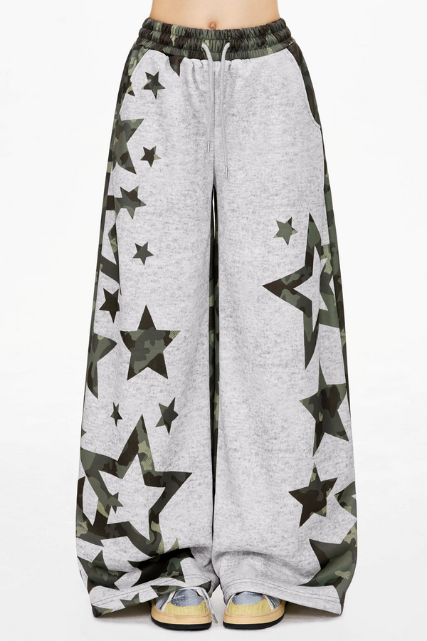 Retro Camouflage Fleece Sweatpants