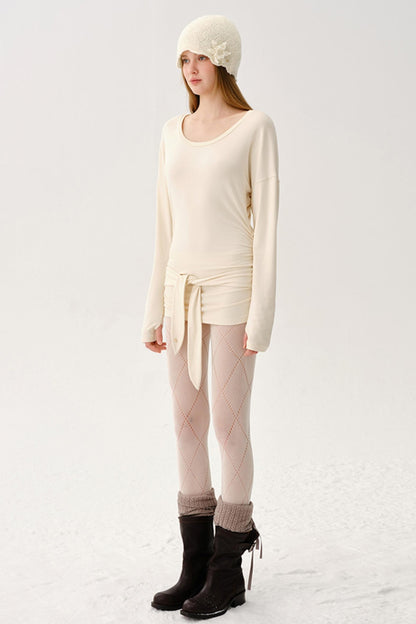 Light Rayon Pleated Long Top