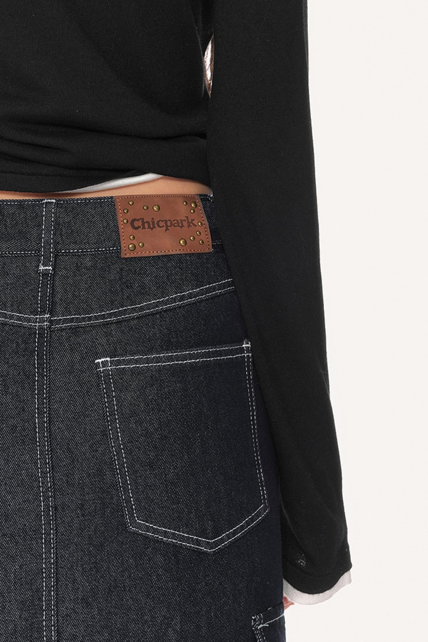 Vintage High-Waisted Denim Skirt