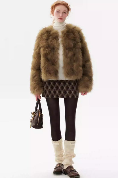 Pine-Soft Velvet Fur Coat