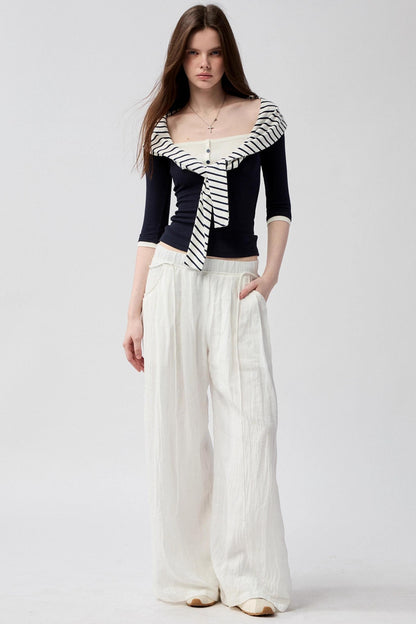 Smooth Line White Pants