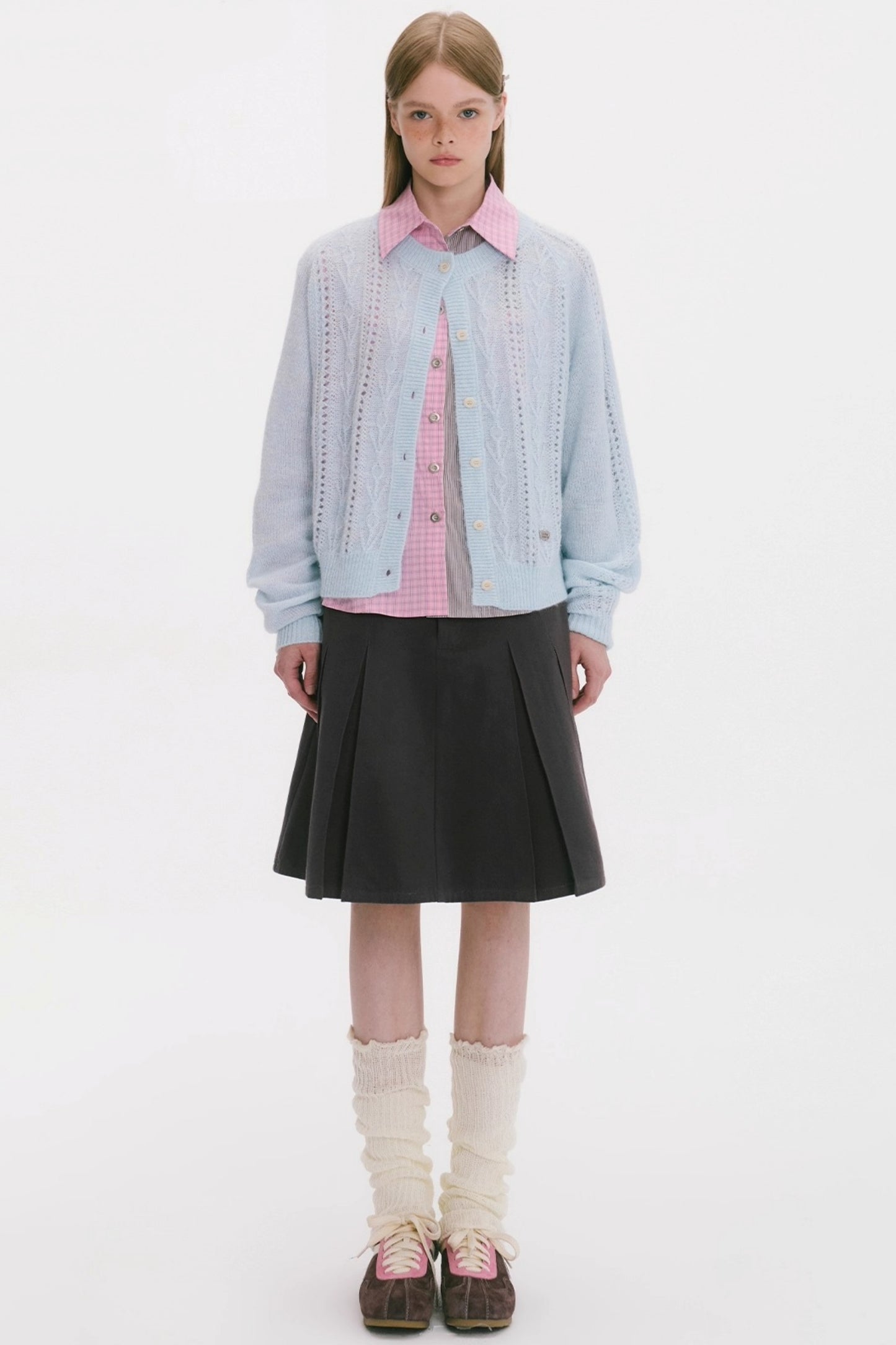 Cloud-Like Small Flower Cardigan