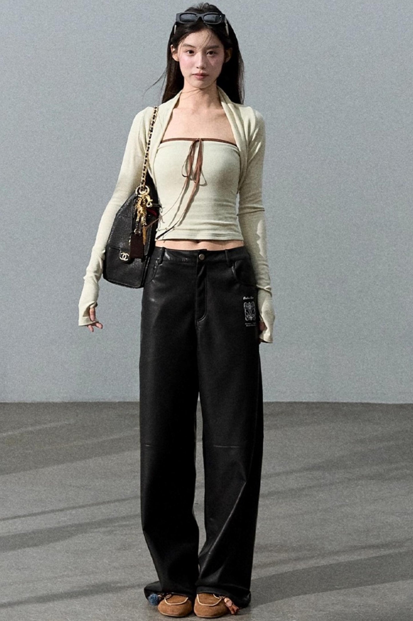 Fall Bandeau With Cardigan Set