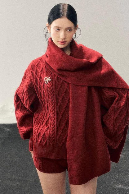 Zurich Knit Sweater Shorts Set-Up