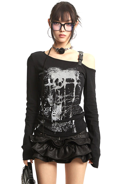 Shoulder Belt Buckle Spice Girl T-Shirt