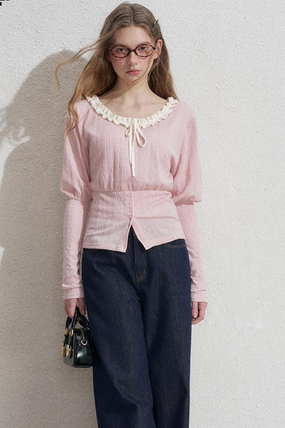 Empire Pink Lace Shirt