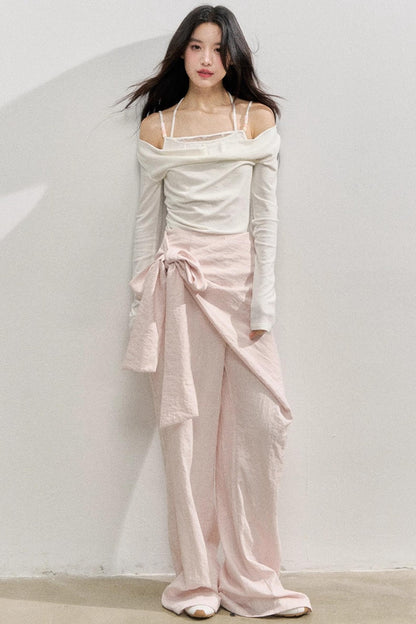 Pink Comfort Apron Pants
