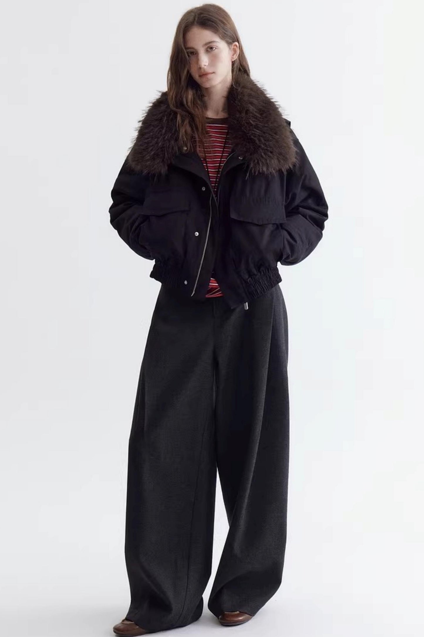 Pleated Draped Trousers