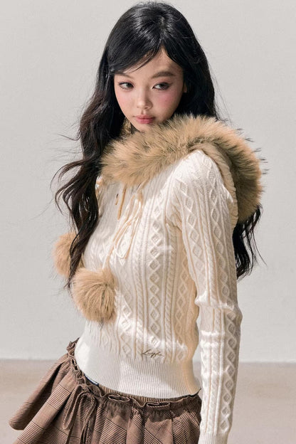 Snowfall Plush Hooded Sweater