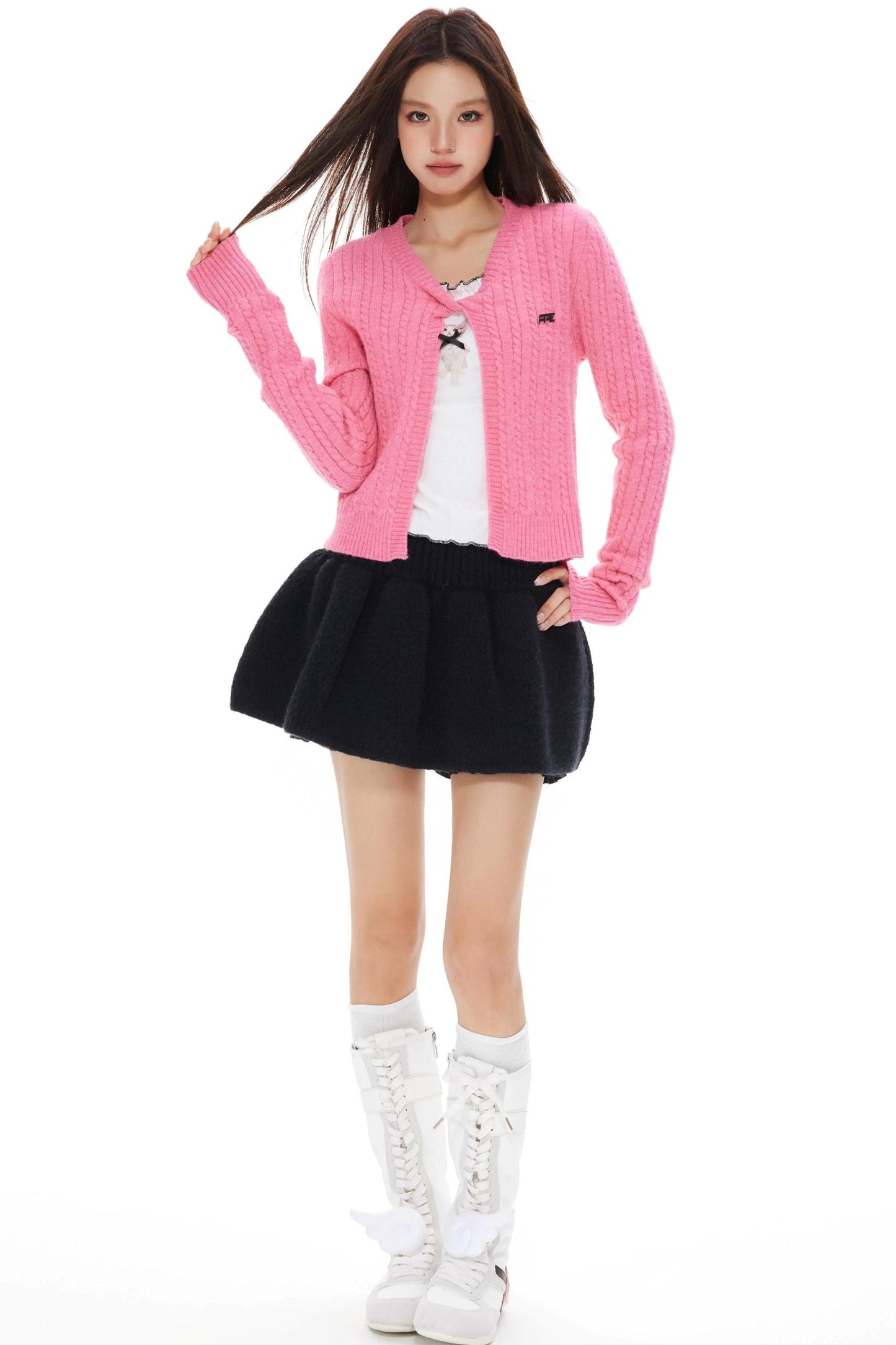 Twist Gray Womens Cardigan