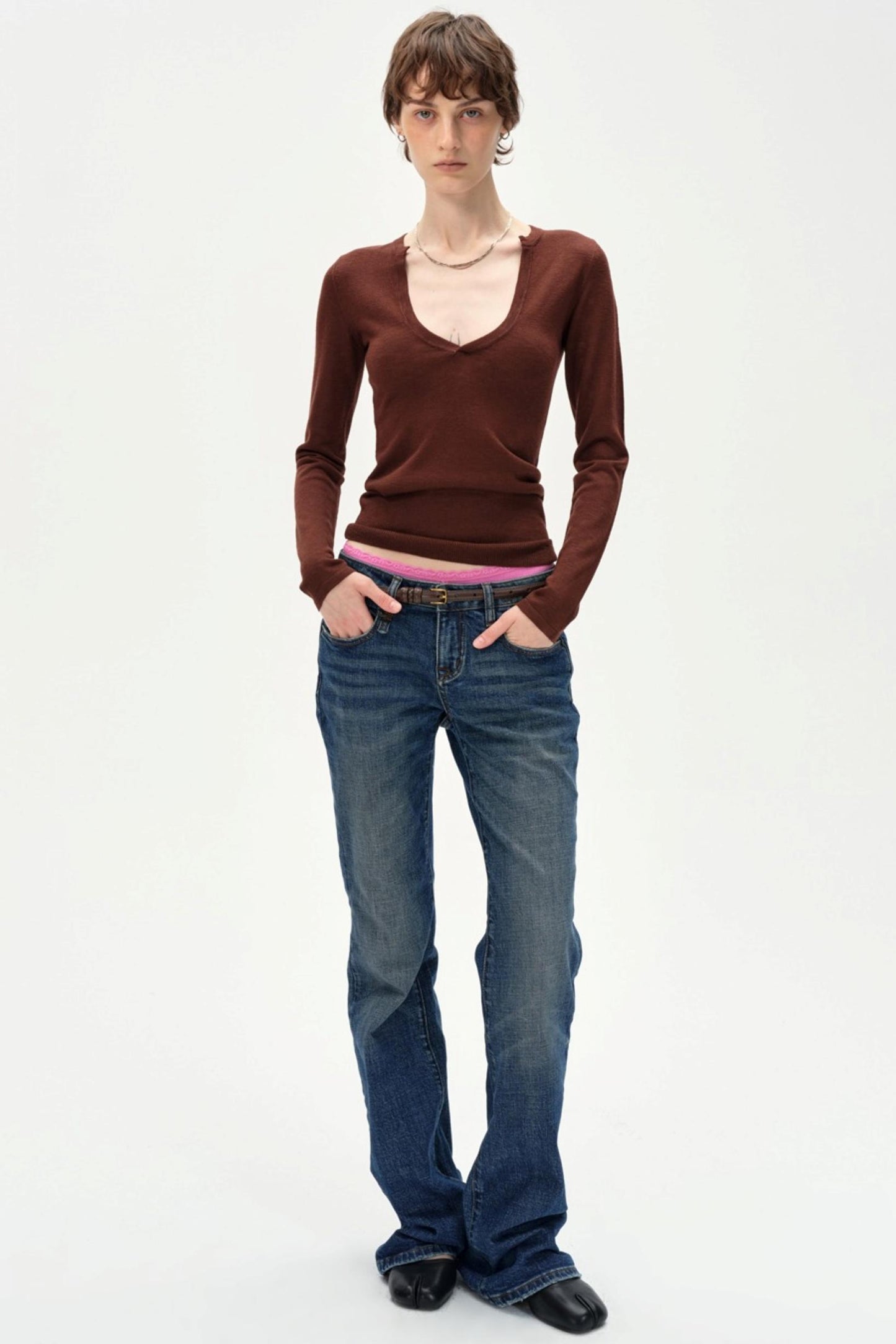 Glass Neck Knitted Base Top