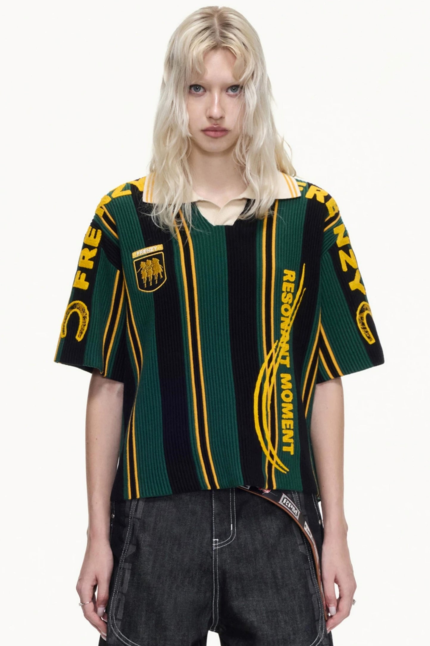 Retro Knitted Polo Top