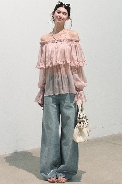 Romantic Ruffled Chiffon Blouse