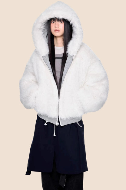 Reversible Furry Cotton Jacket