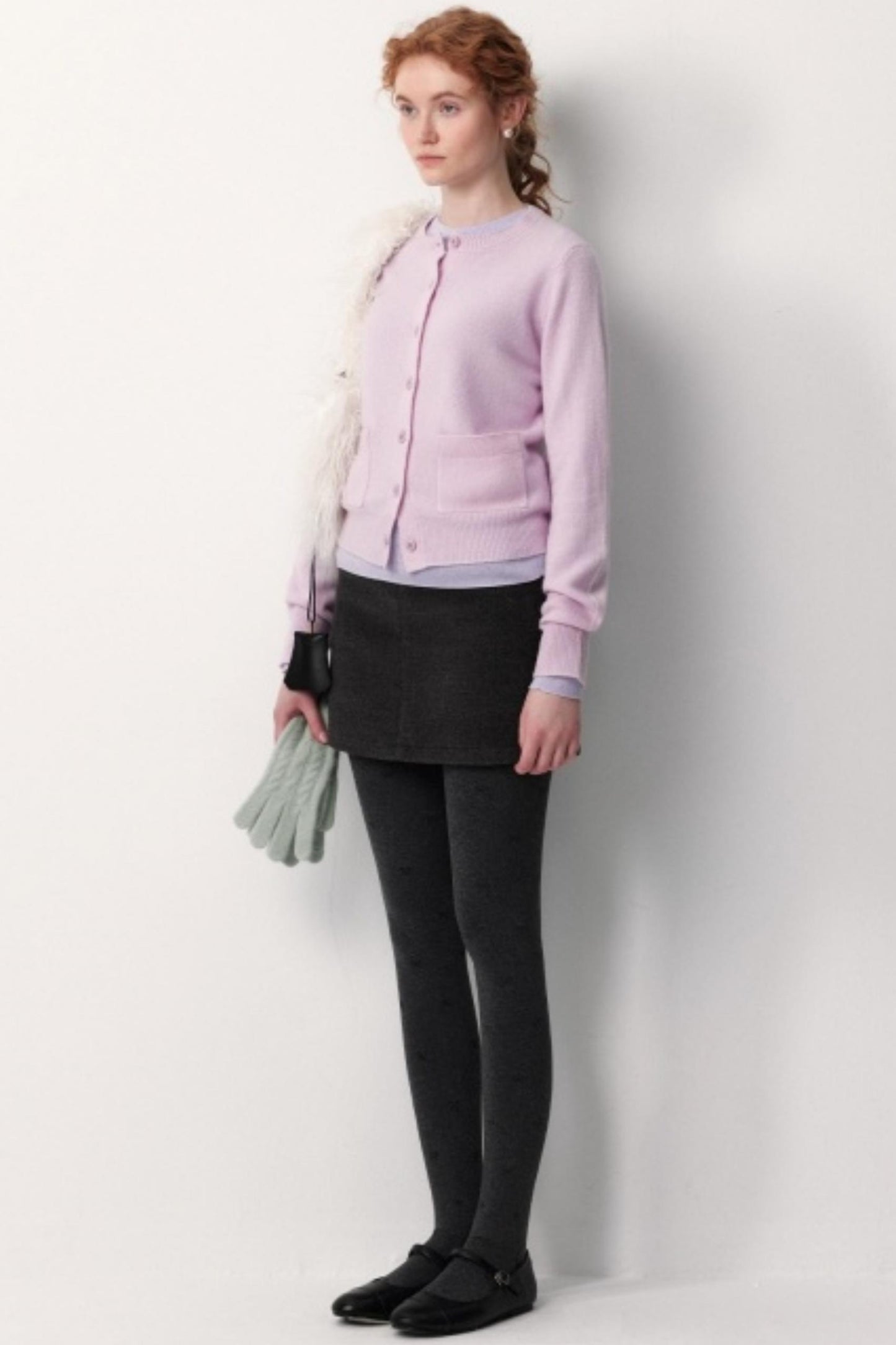 Merino Wool Ribbed Cardigan