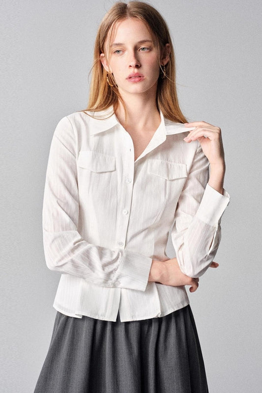 Seas Lyocell White Slimming Shirt