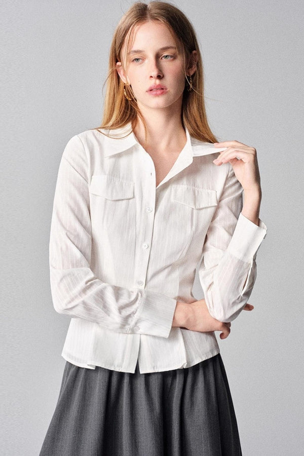 Seas Lyocell White Slimming Shirt