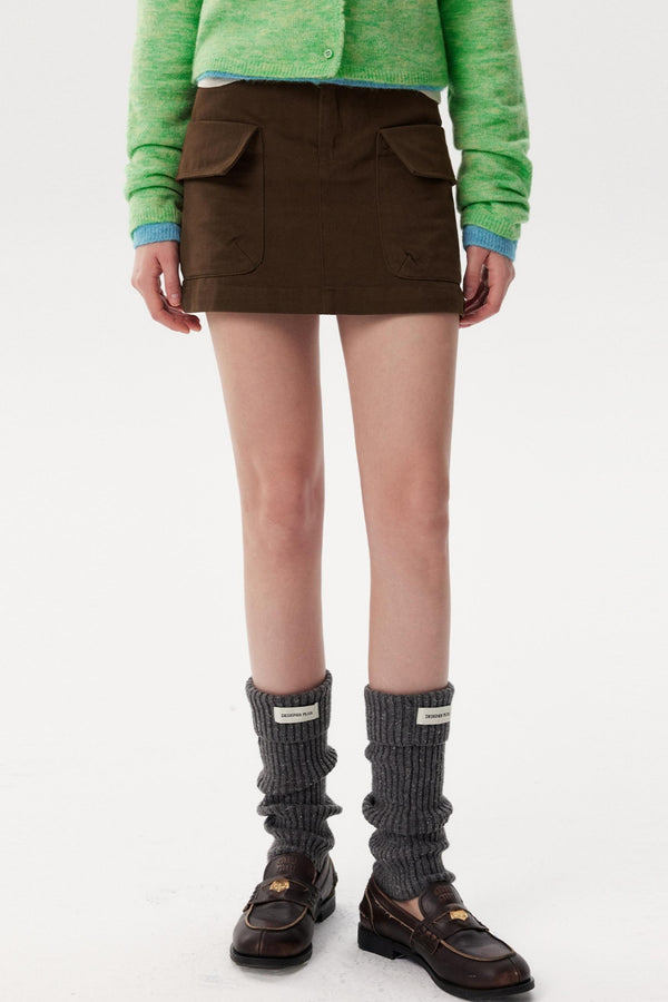 Retro Corduroy Simple A-Line Skirt