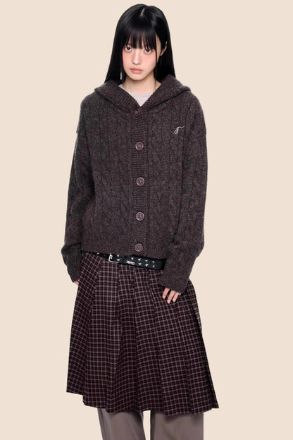 Twisted Embroidered Knit Jacket