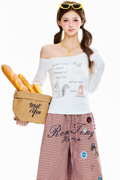 Amerikanisches Retro Casual Top