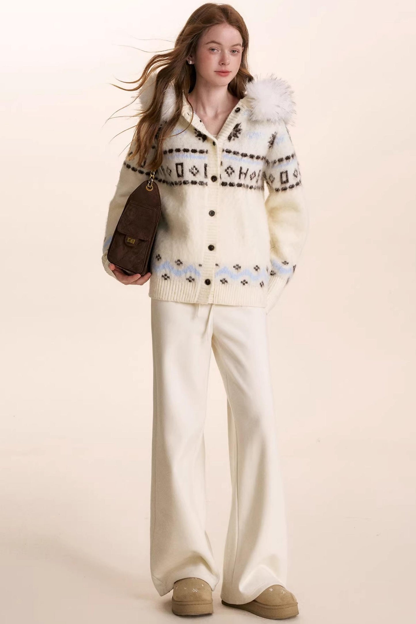 Romantic Lace Wool Pants