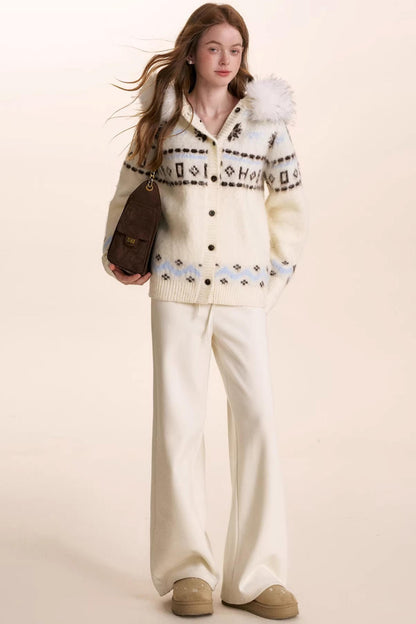 Romantic Lace Wool Pants