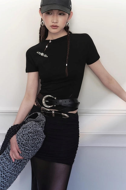 Ancient Rhyme Beads Blouse