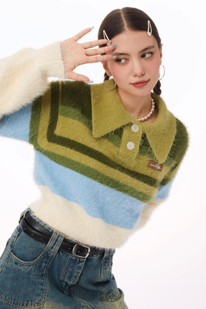 Lazy Retro Polo Neck Sweater