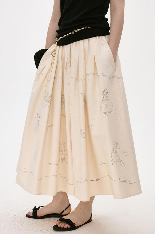 Summer Pleated Skirt