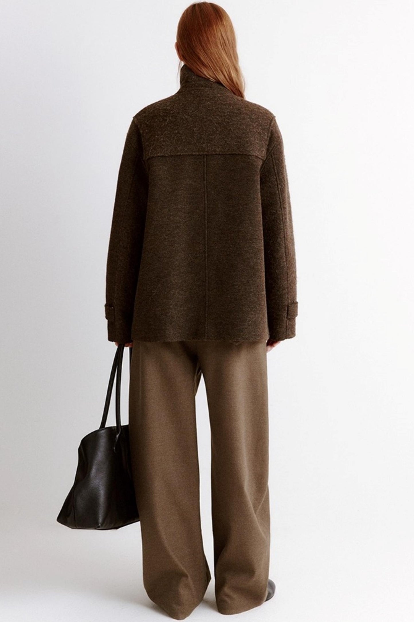 Fluffy Blend Woolen Short Coat