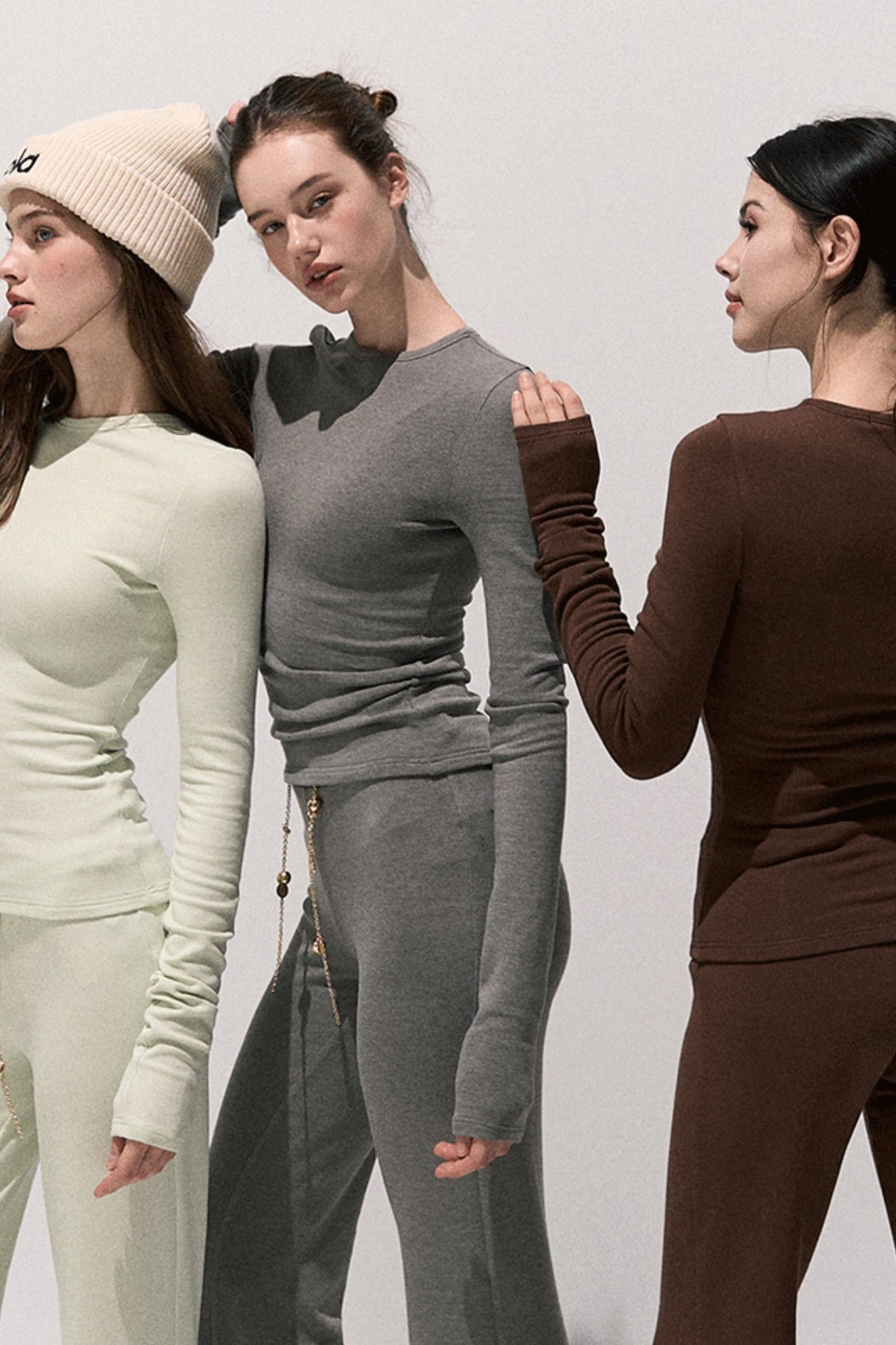 Soft Crewneck Knitwear Trouser Set-Up