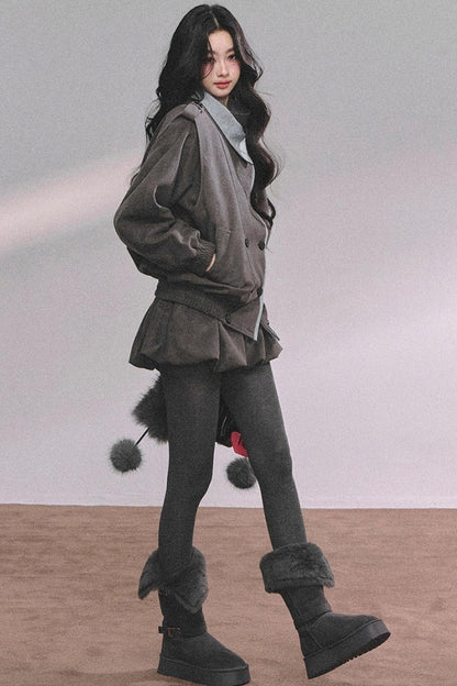 French Autumn Blazer Suit Set-Up