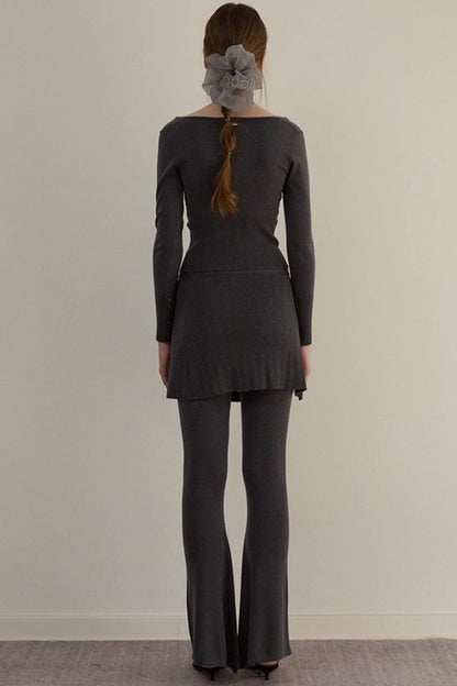 Dreamy Slim Trio Sweater Pants Set-Up