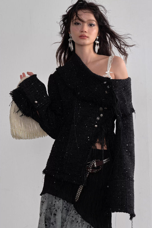 Bohemian Distressed Fringe Jacket