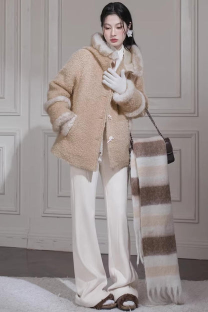 California Sunset Wool Hooded Coat