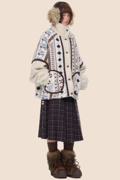 Ethnic Polar Fleece Jacket