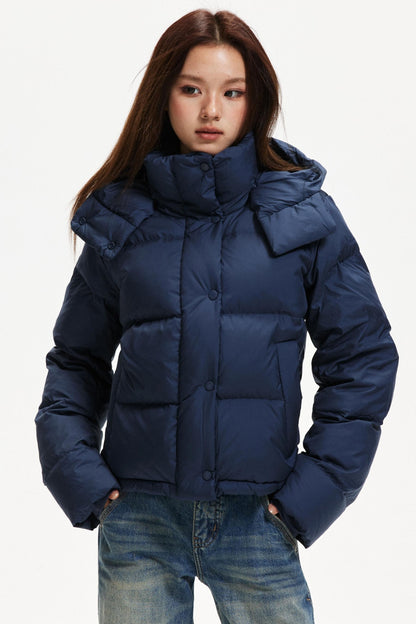 Hooded White Duck Down Jacket