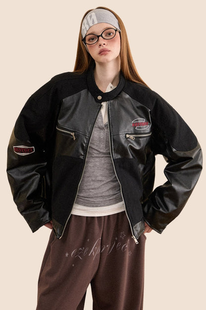 Warm PU Leather Biker Jacket