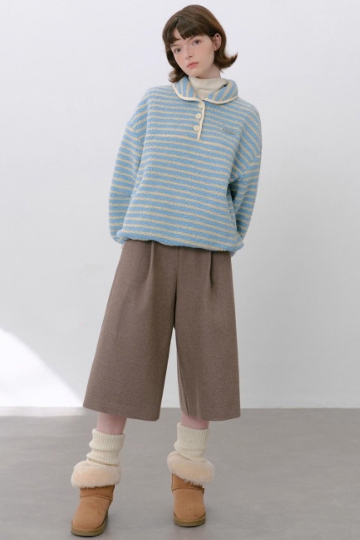 Striped Lambswool Sweater Top