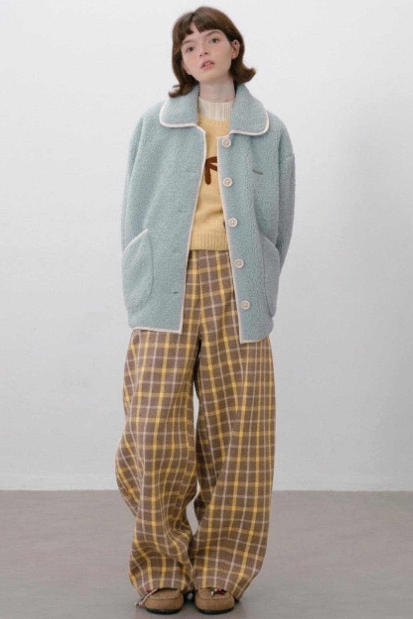 Blueberry Croissant Wool Coat