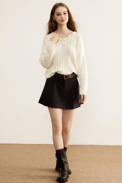 Knitted Wool Blended Top