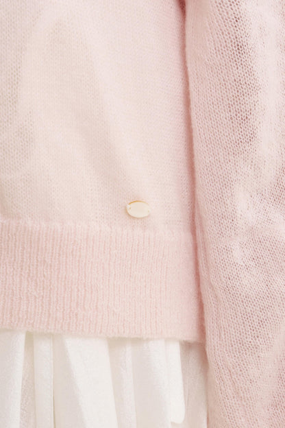 Slouchy Lace-Up Mohair Pullover Set