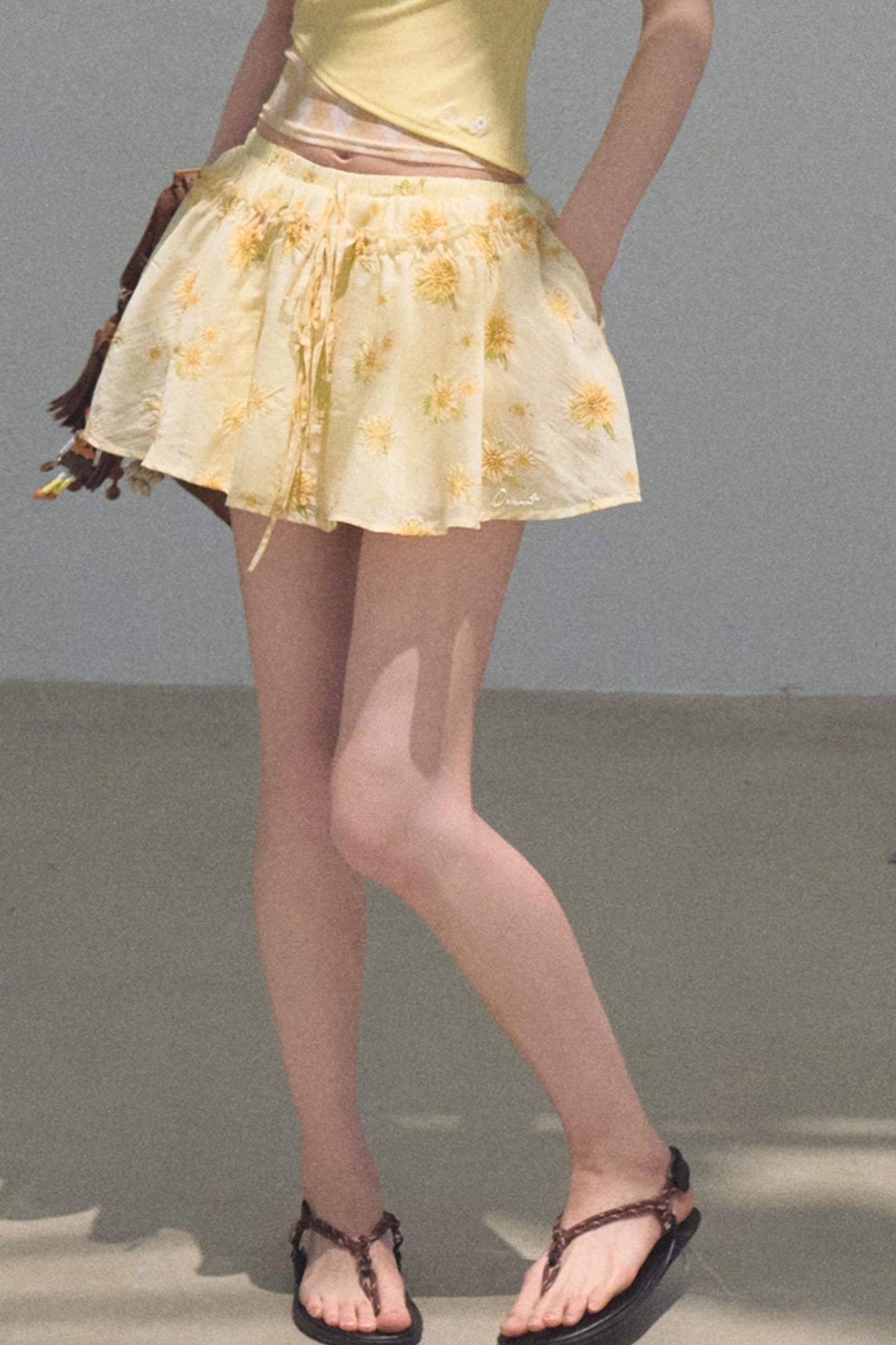 Embroidered Puffy A-Line Skirt