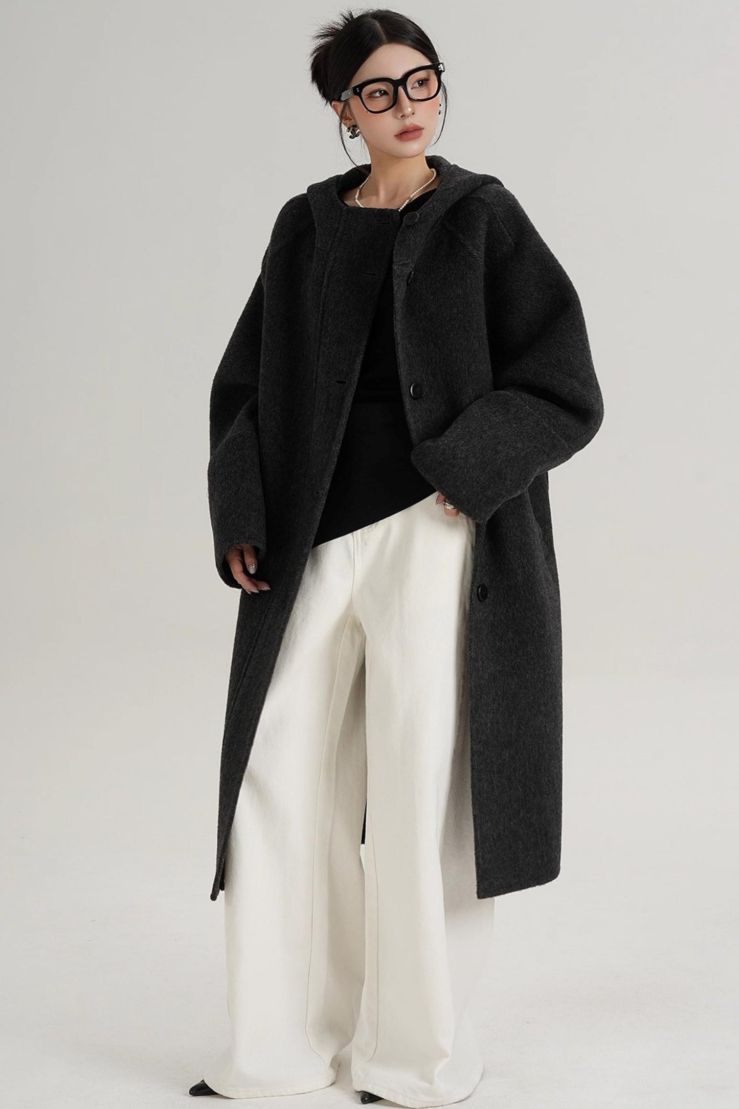 Temperament Long Wool Jacket
