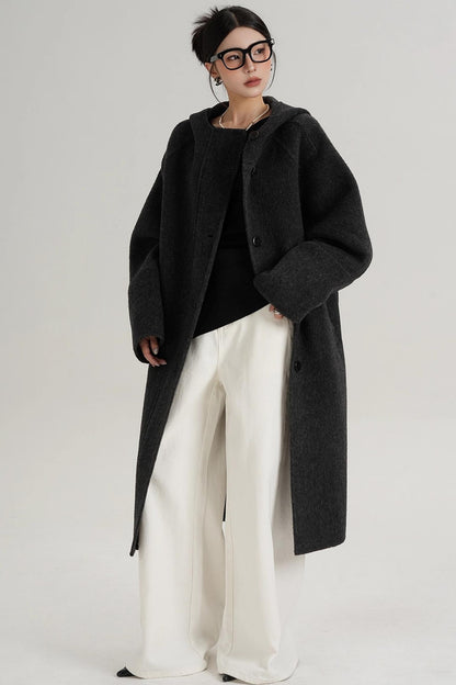 Temperament Long Wool Jacket