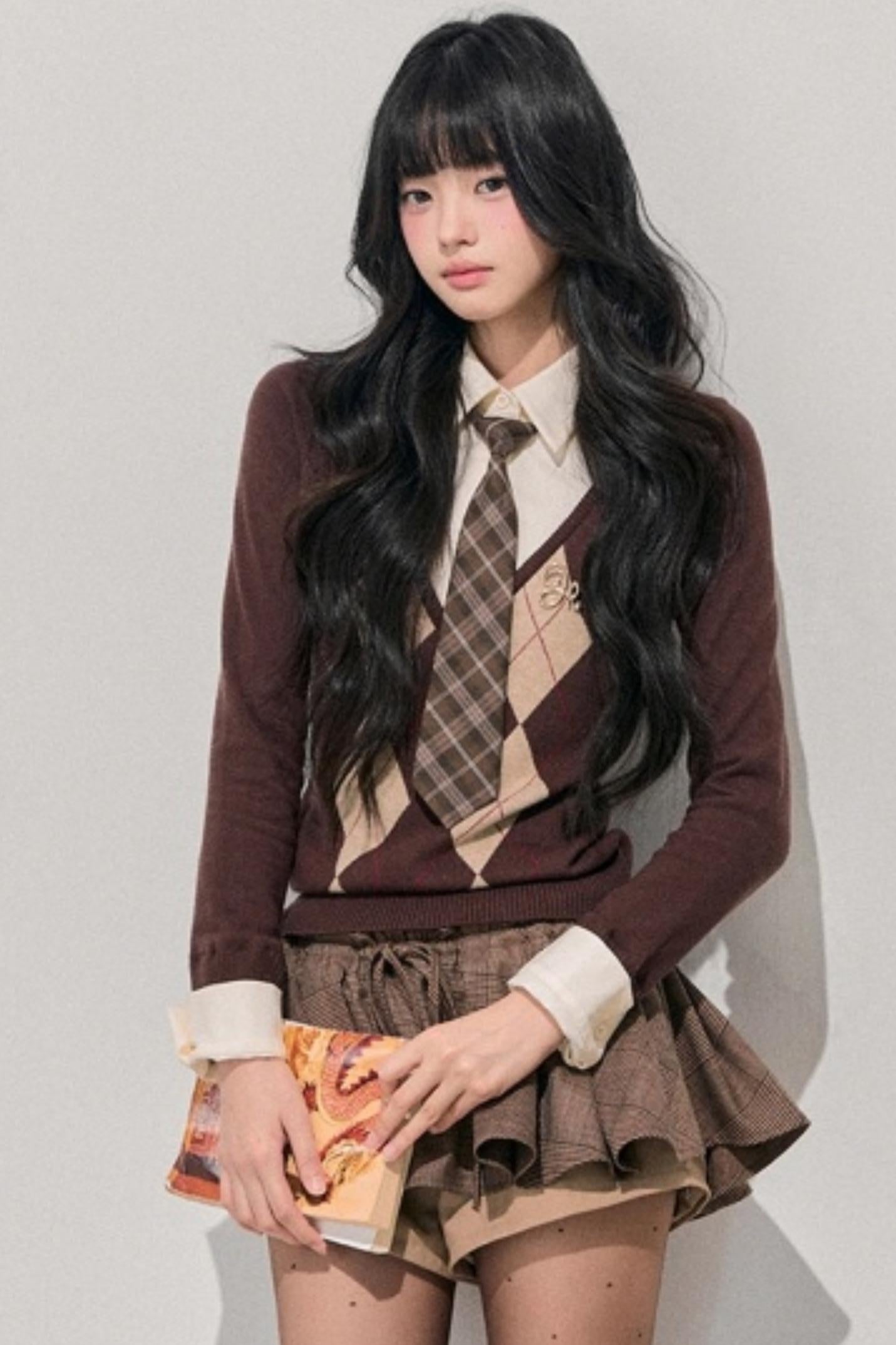 Argyle Whisper Knit Sweater