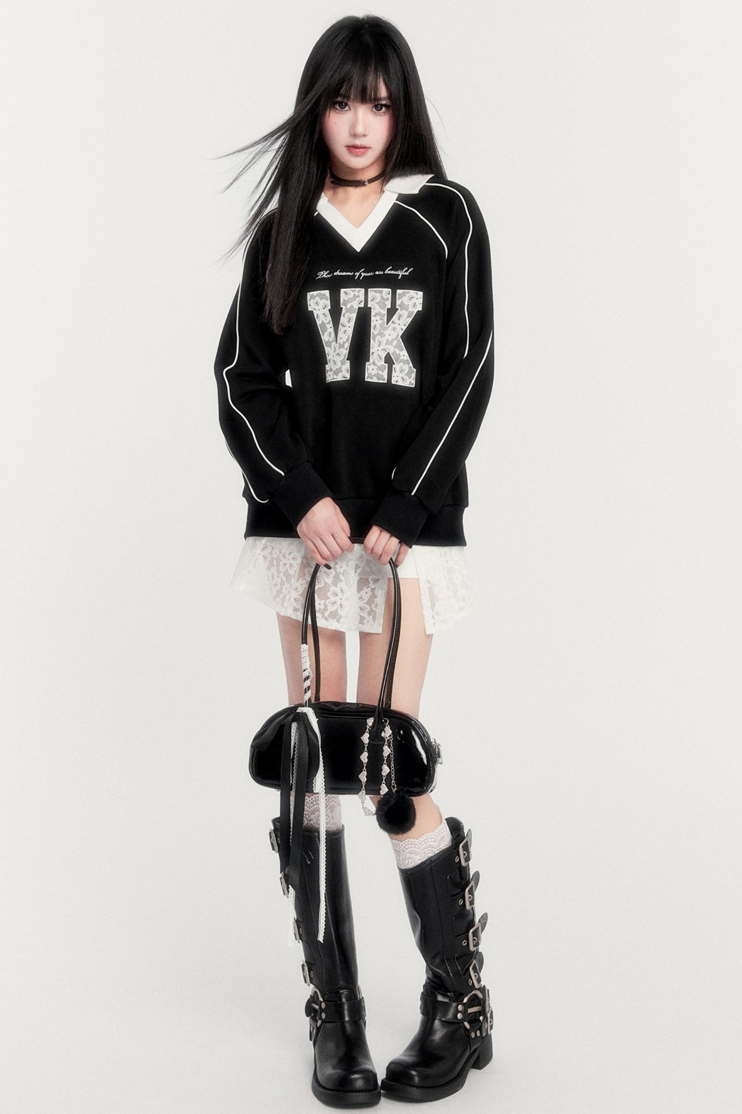 Velvet Retro Sweatshirt Top