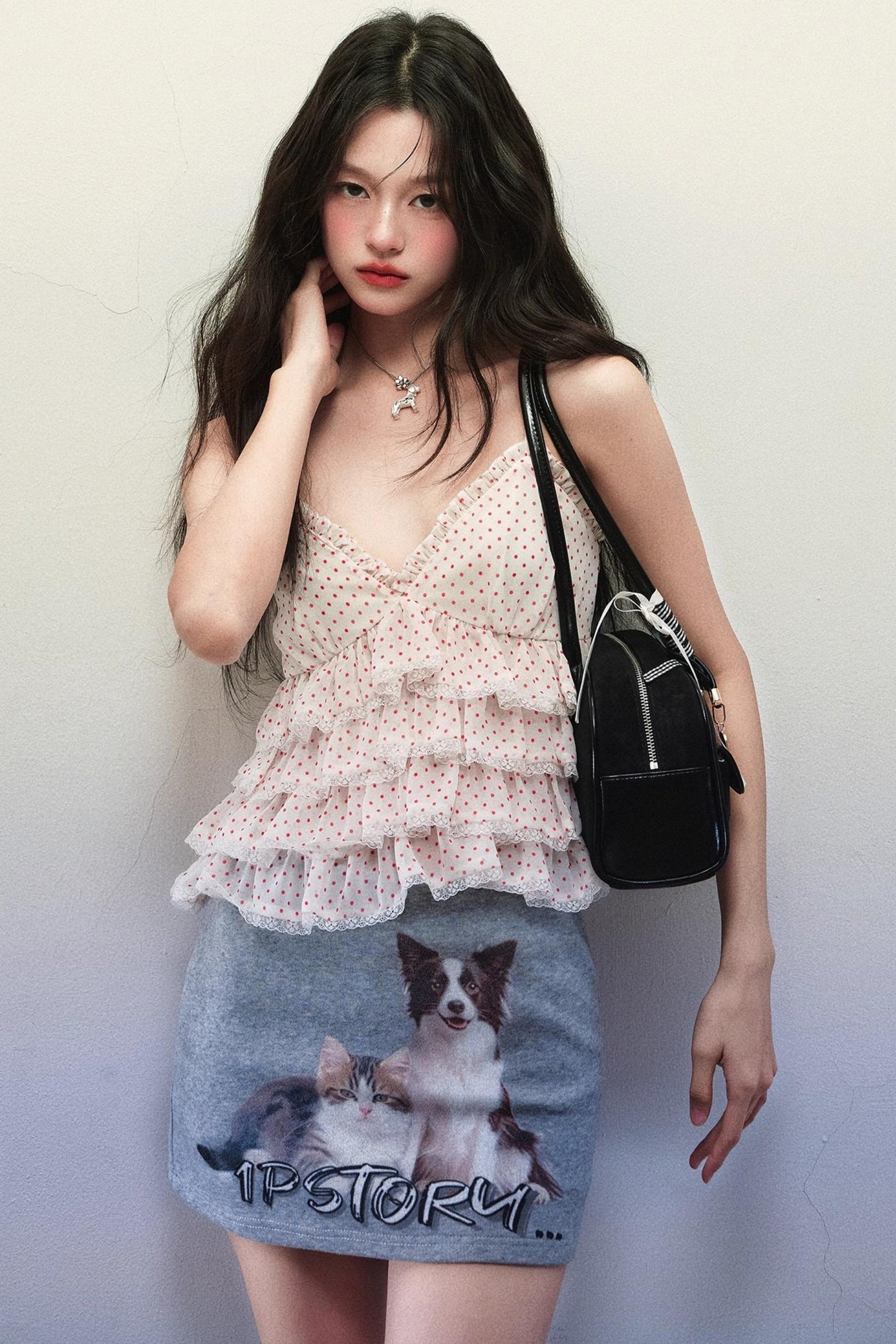 Animal Print Chiffon Top Set-Up