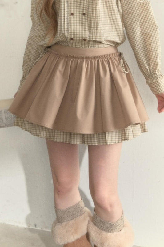 Retro Khaki Layered Tutu Skirt
