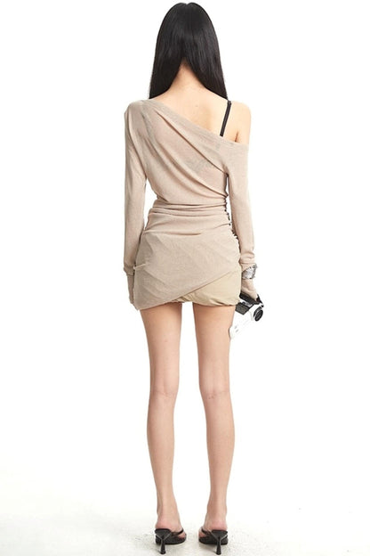 Slanted Shoulder Dress